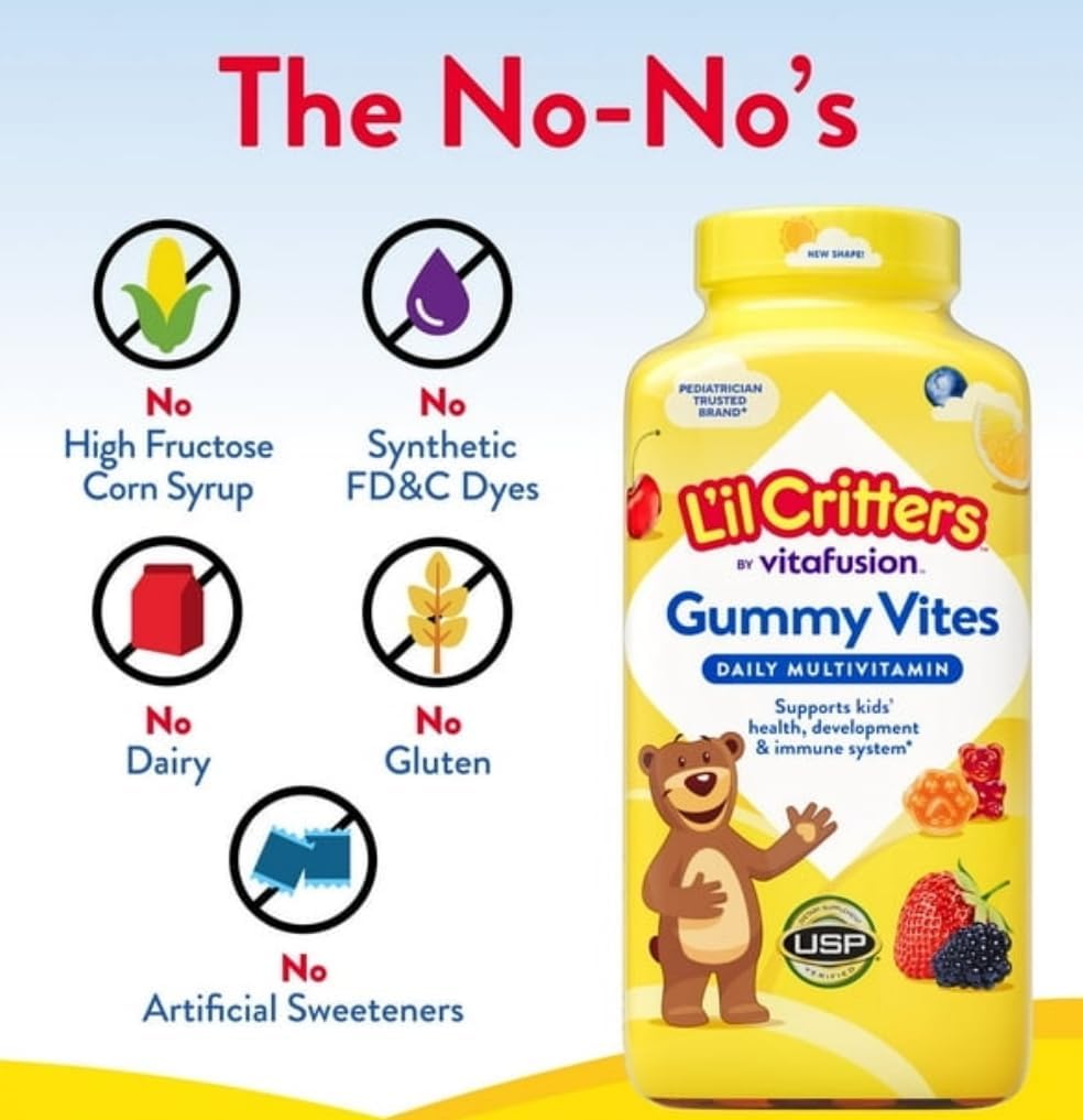 Gummy Vites Multivitamínico Infantil, 300 Gominolas – Nutrición Diaria Esencial para Niños
