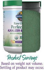 Garden of Life Raw Organic Perfect Food Alkalizer y Detoxifier, Sabor Limón Jengibre, Polvo Superfood, 30 Porciones