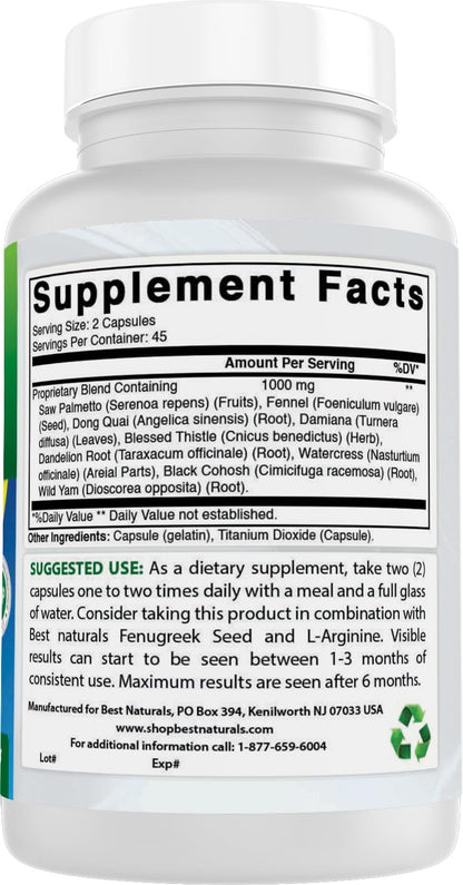 Best Naturals Breast-Ultra Cápsulas – – Formato: 90 cápsulas por botella, en un pack de 3 botellas (270 cápsulas – Image 6