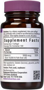 Bluebonnet Nutrition Vitamina A 10.000 UI - 100 Softgels