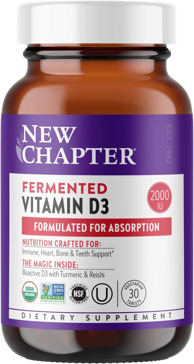 New Chapter Vitamina D3 Fermentada 2000 UI - 30 Cápsulas