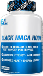 Evlution Nutrition Maca Negra Orgánica 500mg - 60 Cápsulas Vegetales