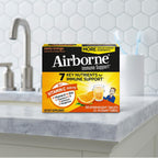 Airborne Vitamina C 1000 mg + Zinc Efervescente - 90 Comprimidos, Sabor Naranja