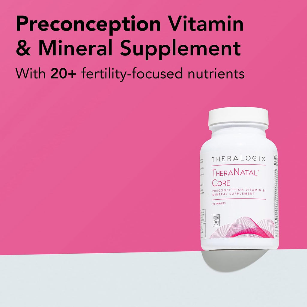 Theralogix TheraNatal Core - Suplemento vitamínico preconcepción - 90 comprimidos