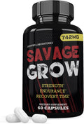Savage Grow 742MG Fórmula Avanzada para la Salud Masculina - 60 Cápsulas