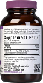 BlueBonnet Vitamina D3 400 UI – 90 Cápsulas Vegetales