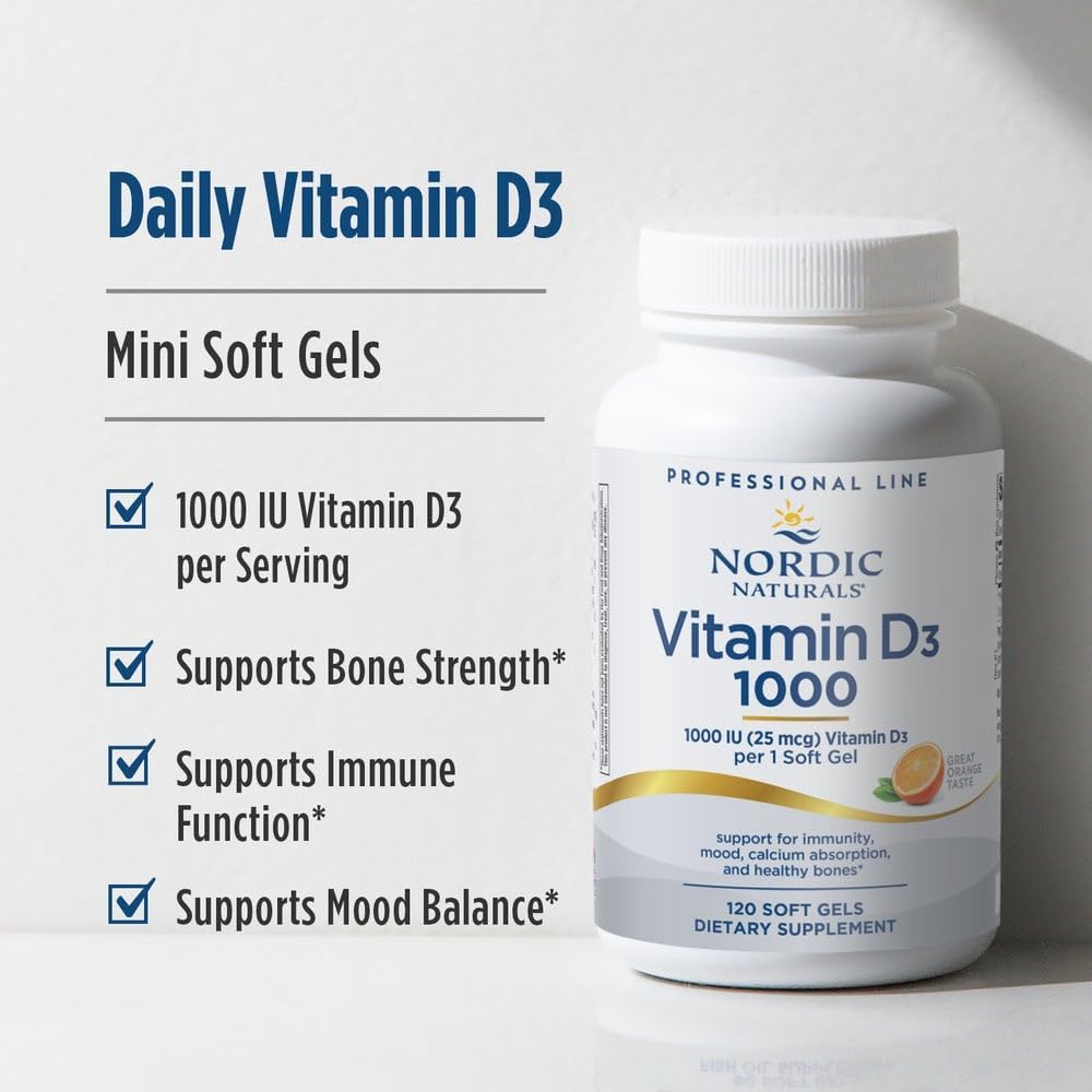 Nordic Naturals Pro Vitamina D3 1000, Naranja – 120 Cápsulas Blandas