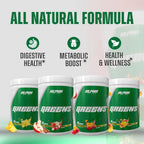 Alpha Supps Alpha Greens - Superalimento en polvo con frutas y verduras - Naranja Cereza - 30 raciones