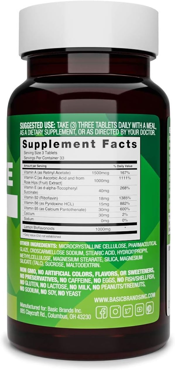 Aller Vite Nasal Support de Basic Brands – 100 Comprimidos con Bioflavonoides y Vitaminas