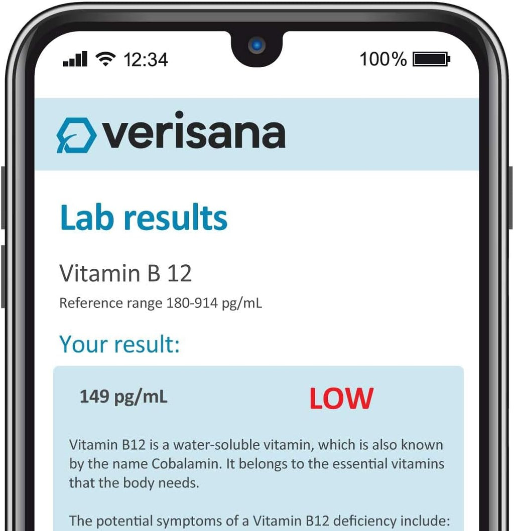 Verisana Test de Vitaminas B – Determina tus Niveles de B9 y B12 Fácilmente desde Casa