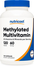 Nutricost Multivitamínico Metilado 120 Cápsulas, 60 Dosis - 23 Vitaminas y Minerales por Dosis