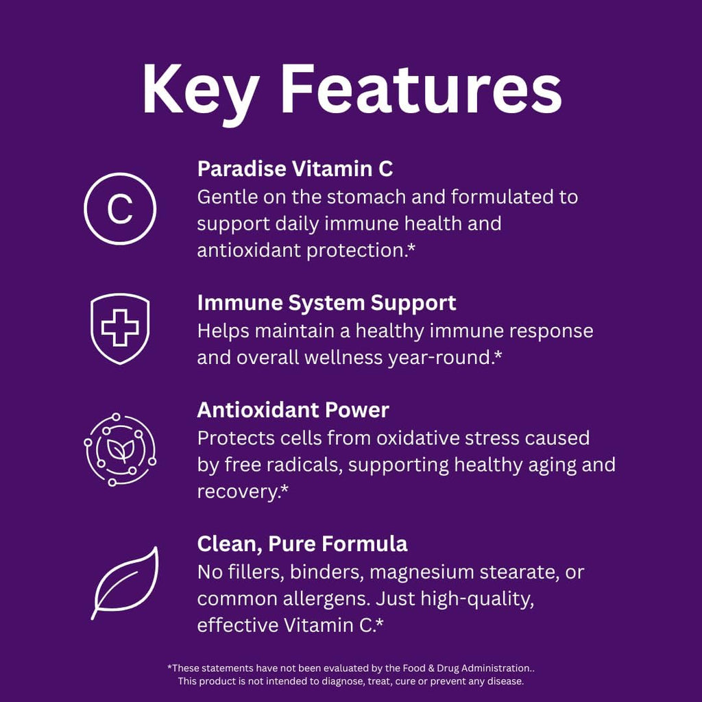 Paradise Herbs Earth's Blend Vitamina C con Adaptógenos y Superalimentos, 90 Cápsulas Vegetales