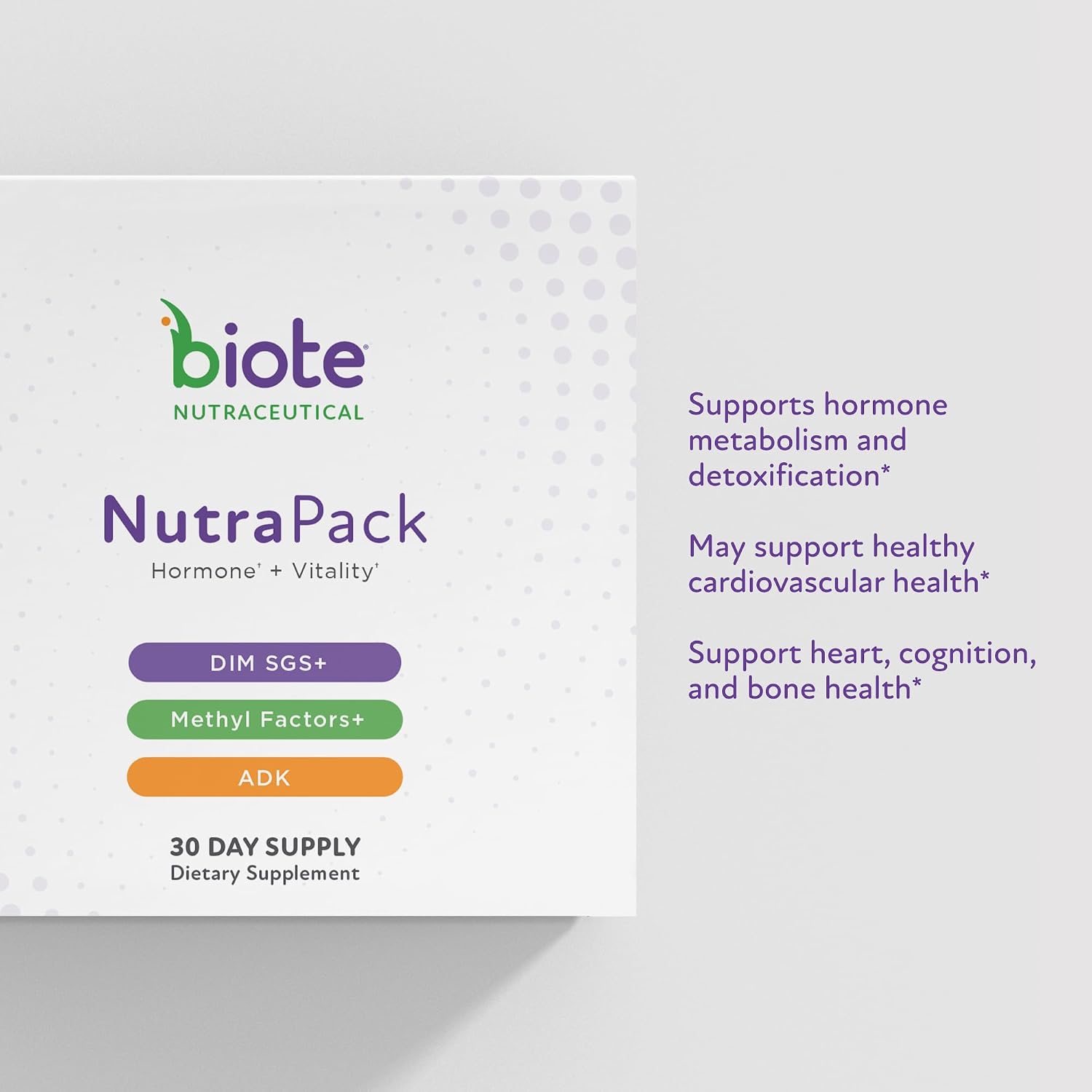 Biote Nutraceuticals - NutraPack - Hormone Balance + Vitality Support (Daily Packets 30-Day)
