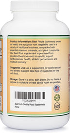 Raíz de Remolacha en Cápsulas (Orgánica y Vegana) – 210 Cápsulas, 1.000 mg por dosis