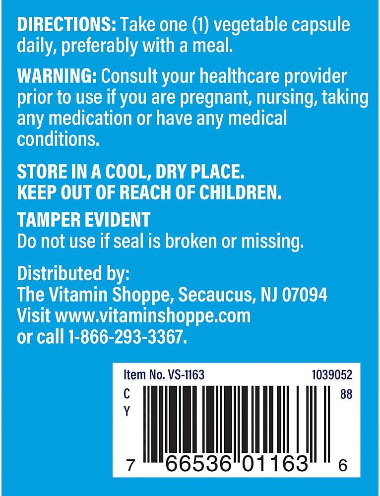 Vitamina B6 100 mg, 300 cápsulas vegetales - Metabolismo Energético y Función Cerebral | The Vitamin Shoppe