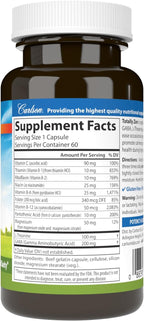 Carlson Totally Zen: GABA, L-Theanina y Vitaminas B, 60 Cápsulas
