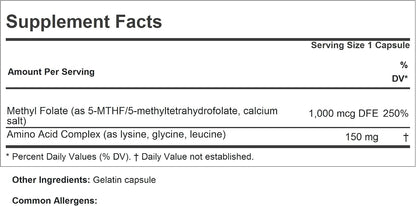 ANDREW LESSMAN Methyl Folate 1000 mcg - 60 Cápsulas - L-Metilfolato, Vitamina B9 Esencial – Image 2