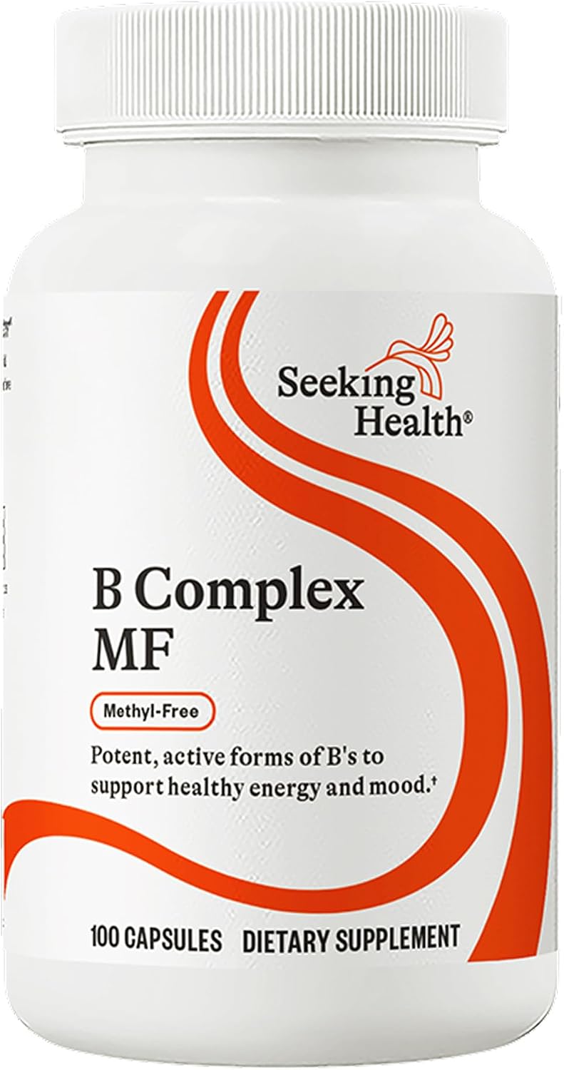 Seeking Health B Complex MF – Complejo de Vitaminas B con Folato, Niacina y Ácido Folínico – 100 Cápsulas