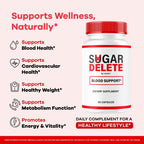 Sugar Delete Cápsulas - Suplemento Premium con Ingredientes Naturales, 60 Cápsulas para 1 Mes