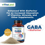 FineLand GABA + BioPerine® – 120 Cápsulas Veganas