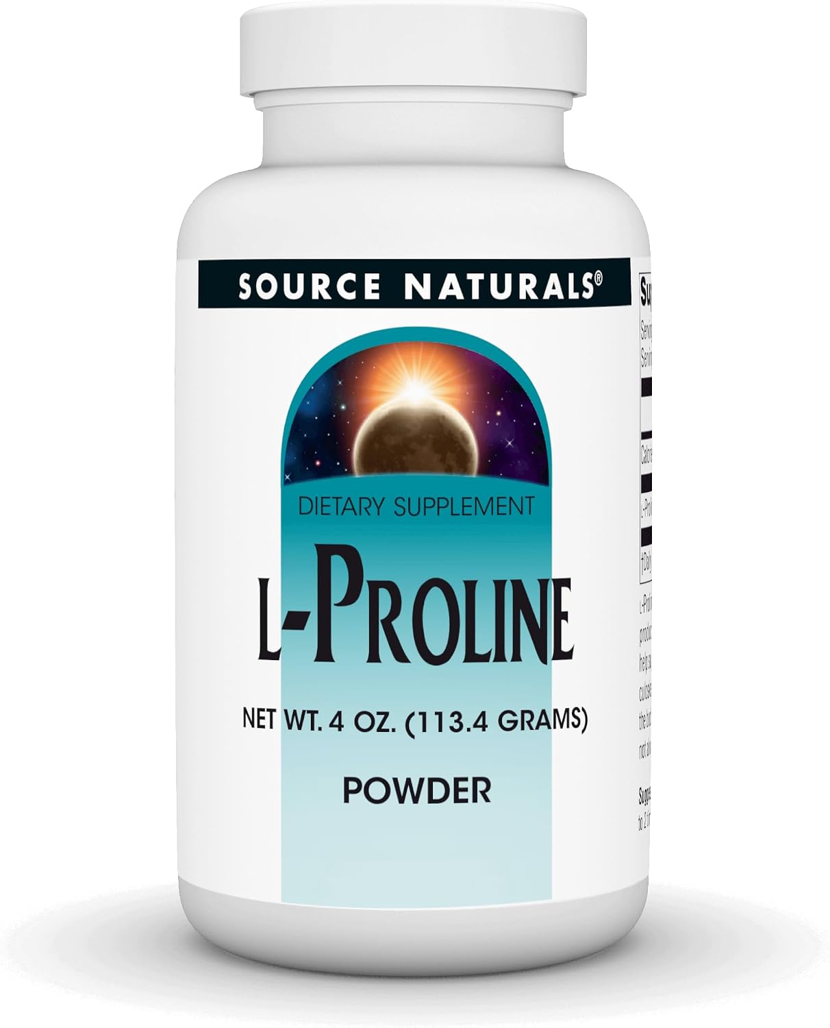 Source Naturals L-Prolina en Polvo - 113 g (4 oz)