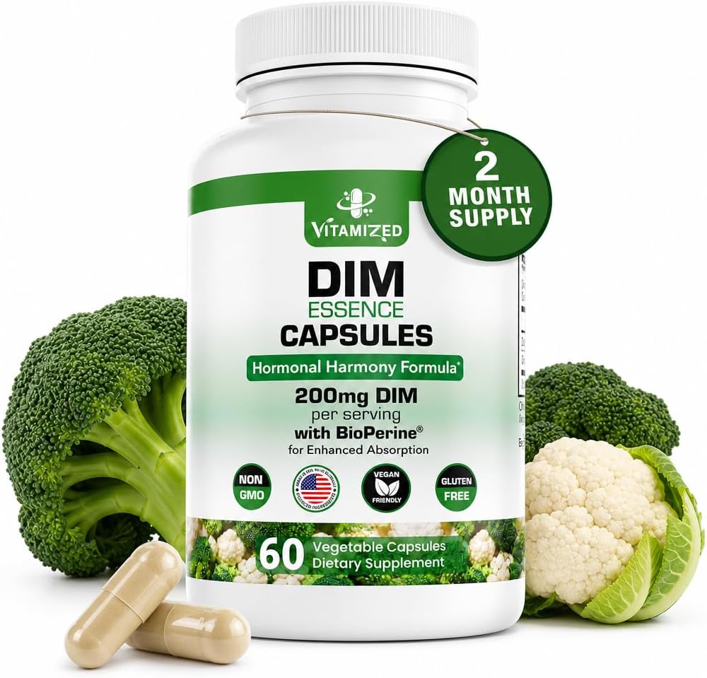 DIM 200mg con Bioperina – Apoyo hormonal y salud de la piel (2 meses)
