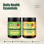 Vital All-in-One Daily Powdered Supplement - Mezcla de Super Greens en Polvo con Probióticos y Antioxidantes - 300 g