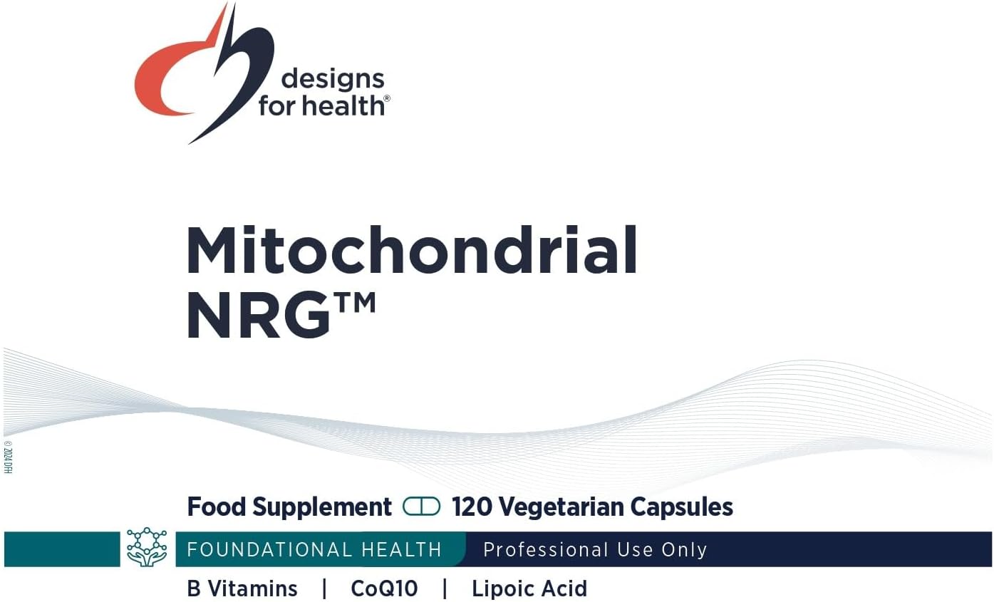 Designs for Health Mitochondrial NRG – Suplemento de Energía Mitocondrial con Ácido Alfa Lipóico, Resveratrol Trans y Curcumina (120 Cápsulas Veganas)