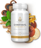 VTC VitaTradingCo. Cortisol Stress Complex | Mezcla de Hongos y Hierbas Adaptogénicas | con Relora y Ashwagandha Estudiados Clínicamente | Apoyo Adrenal y Anímico | 90 Cápsulas Veganas