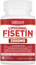 Uarcool Fisetin 2000mg – Suplemento para Envejecimiento Saludable y Salud Cerebral, 60 Cápsulas