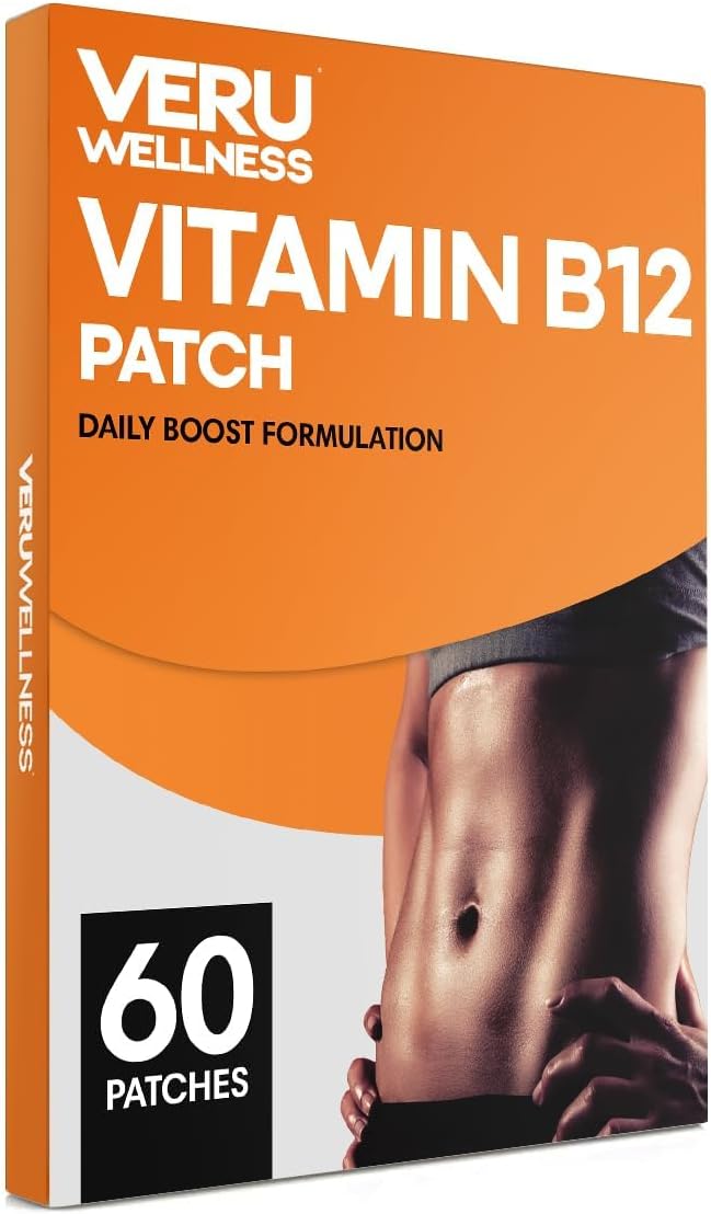 Veru Wellness B12 Energy Patch - Parche de Vitamina B12 con Garcinia (60 Parches)