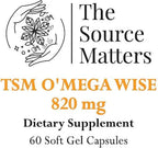 O'MEGA Wise - 820 mg de Aceite de Pescado Omega-3 de Alta Concentración con EPA, DHA y DPA para la Salud Cardiovascular, Cerebral, Articular y Ocular (60 Cápsulas Blandas)