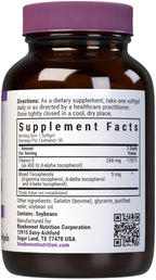 Bluebonnet Nutrition Vitamina E 400 UI (268 mg) con Tocoferoles Mixtos, 50 Cápsulas Blandas