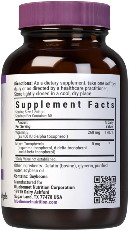 Bluebonnet Nutrition Vitamina E 400 UI (268 – Funcionamiento normal del sistema inmunitario: Esta vitamina apoya – Image 2