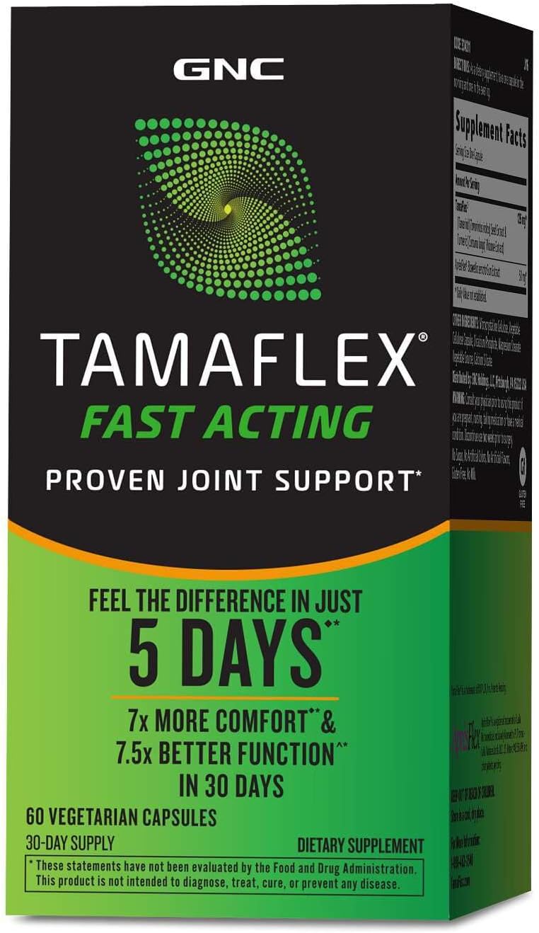 GNC TamaFlex Fast Acting, Apoyo Articular, 60 Cápsulas Vegetarianas