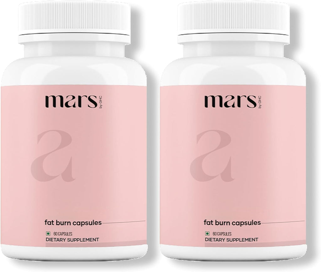 mars by GHC BurnMax Cápsulas con Psyllium Husk, Té Verde, Moringa y Diente de León - Fórmula de Alta Fibra, Pack de 2