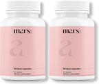 mars by GHC BurnMax Cápsulas con Psyllium Husk, Té Verde, Moringa y Diente de León - Fórmula de Alta Fibra, Pack de 2