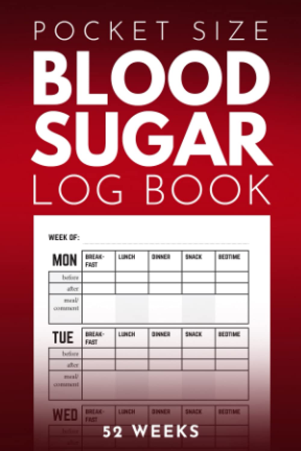 Libro de Control de Azúcar en Sangre de Bolsillo: Diario de Diabetes de 1 Año (4x6 pulgadas)