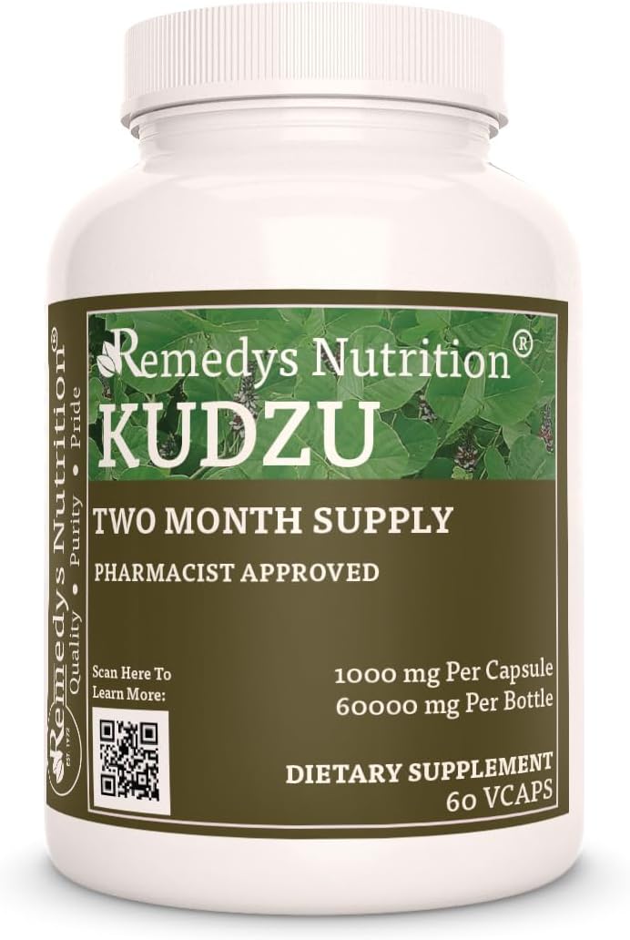 Kudzu Root 1000mg | 60 Cápsulas Veganas | Complemento Alimenticio Herbal