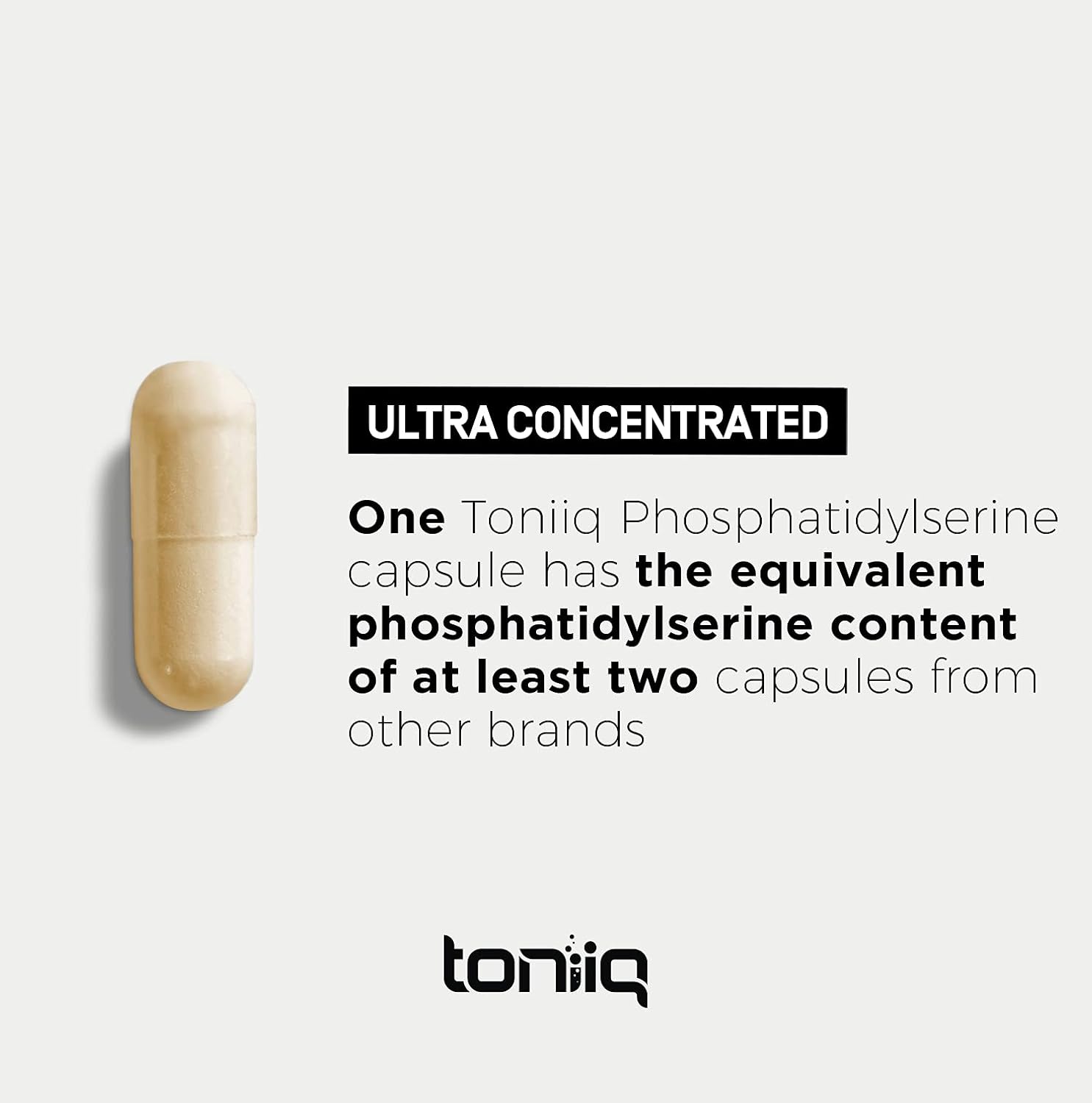 Toniiq Fosfatidilserina - 400mg - 50% Pureza - Sin Soja - 90 Cápsulas
