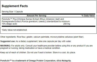 Swanson HRB Extracto de Granada Estandarizado 250 mg 60 Cápsulas – Image 2