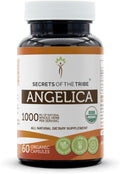 Secrets of the Tribe Angelica Archangelica Cápsulas Orgánicas USDA | Suplemento Herbal Vegano (60 Cápsulas)