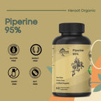 Heroot Piperina 95% (Piper Nigrum) 500 mg, 120 Cápsulas