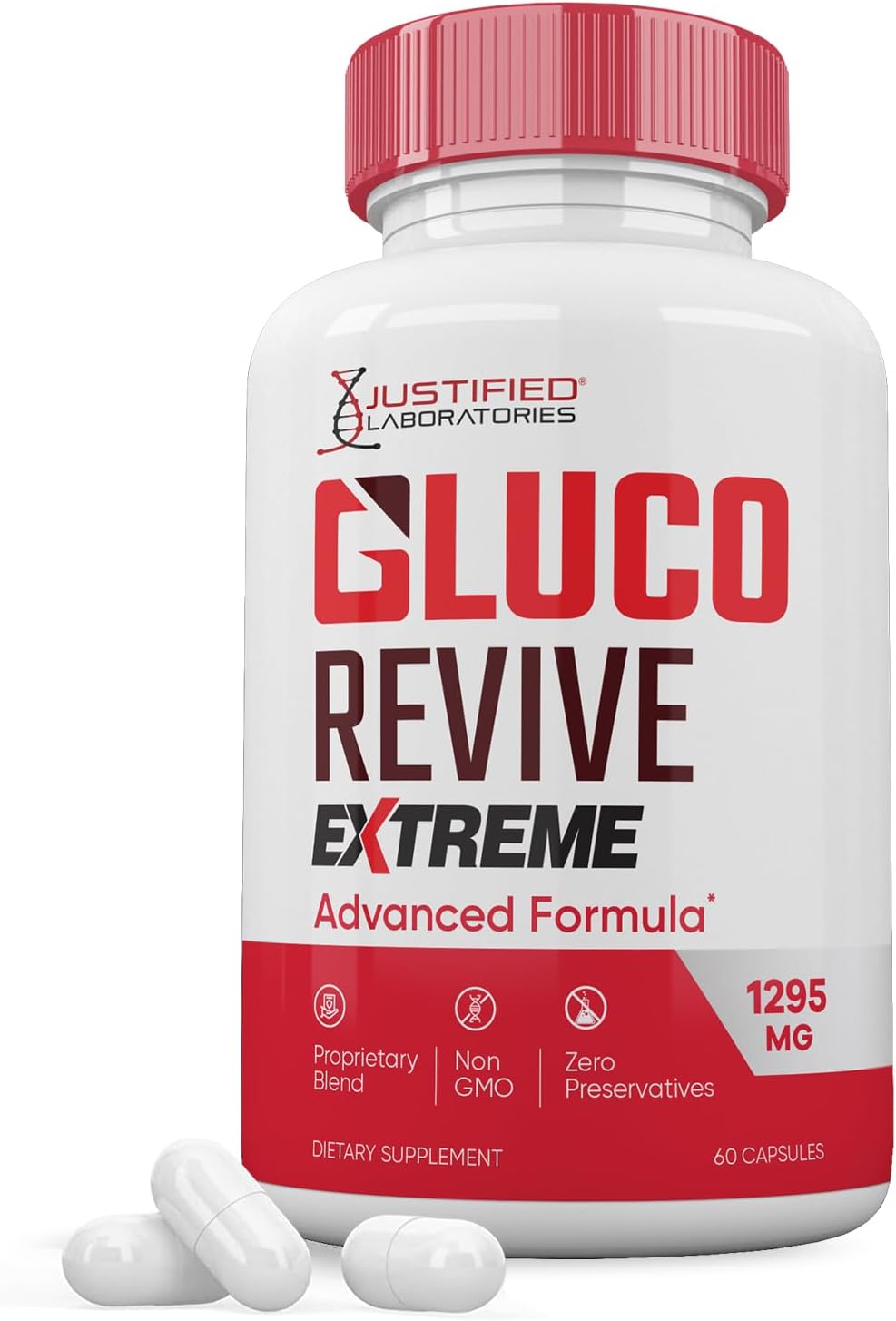 Gluco Revive Extreme 1295MG Cápsulas – Fórmula Avanzada con Cúrcuma, Berberina, Resveratrol, Ajo, Melón Amargo y Cardo Mariano – 60 Cápsulas