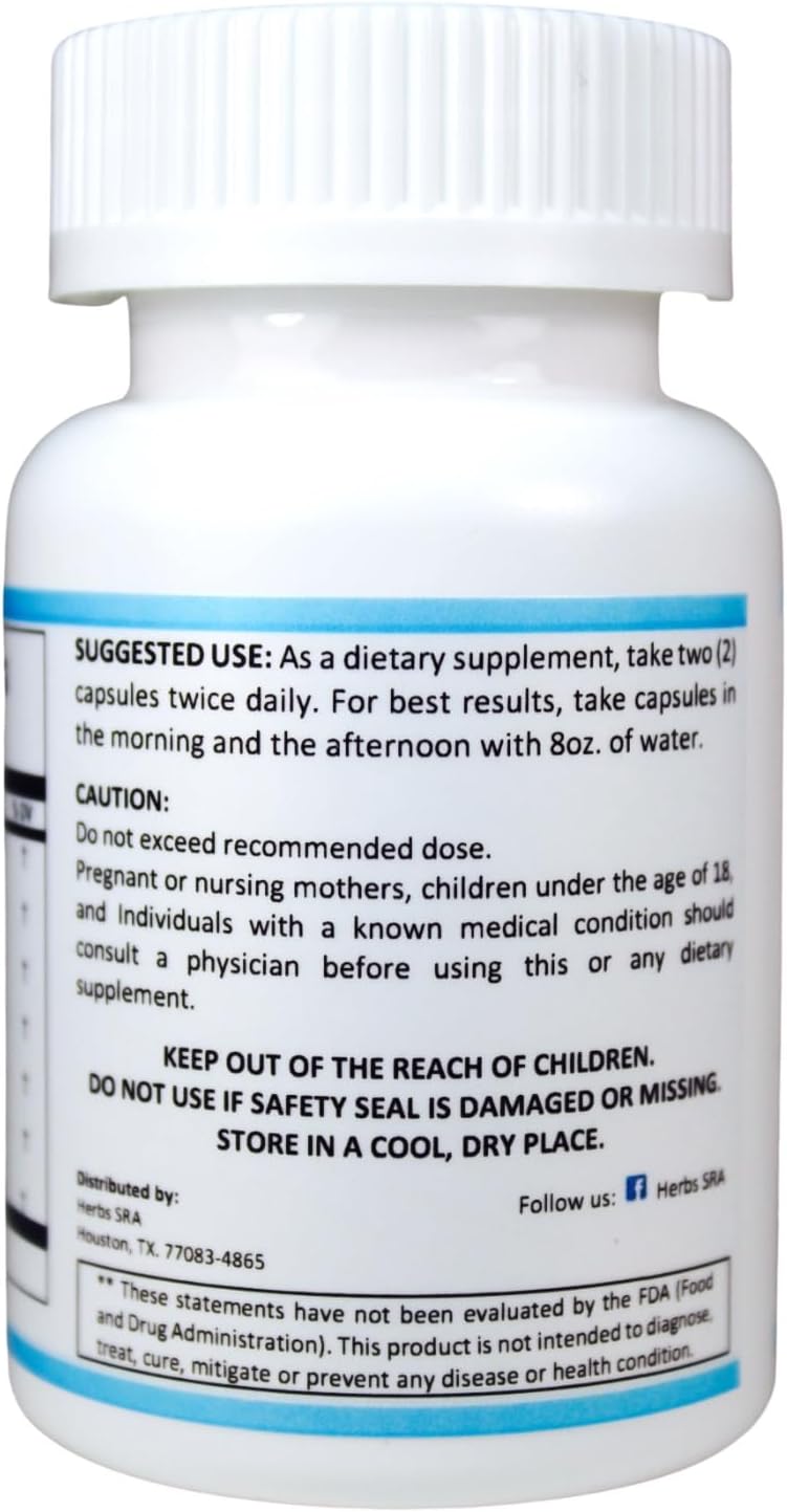 Herbs SRA RenalHealth Suplemento de Apoyo Renal y Urinario, 120 Cápsulas Vegetarianas