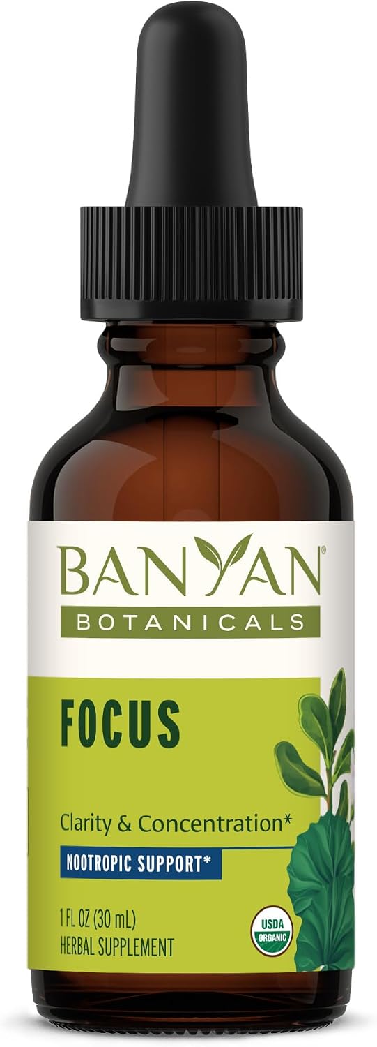 Banyan Botanicals Focus Extracto Líquido Orgánico - 1 oz (30 ml)