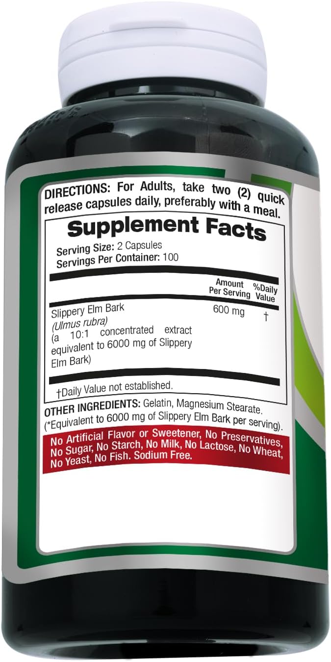 FITO MEDIC'S Lab Corteza de Olmo Americano, 200 Cápsulas, Suplemento Herbal