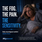 Vita Sciences Migravent Suplemento para el Alivio de Migrañas con Vitamina B2, Riboflavina, Magnesio, Coenzima CoQ10, Petasita Libre de PA, Bioperina, Extractos Herbales Premium (60 Cápsulas, Pack de 6)