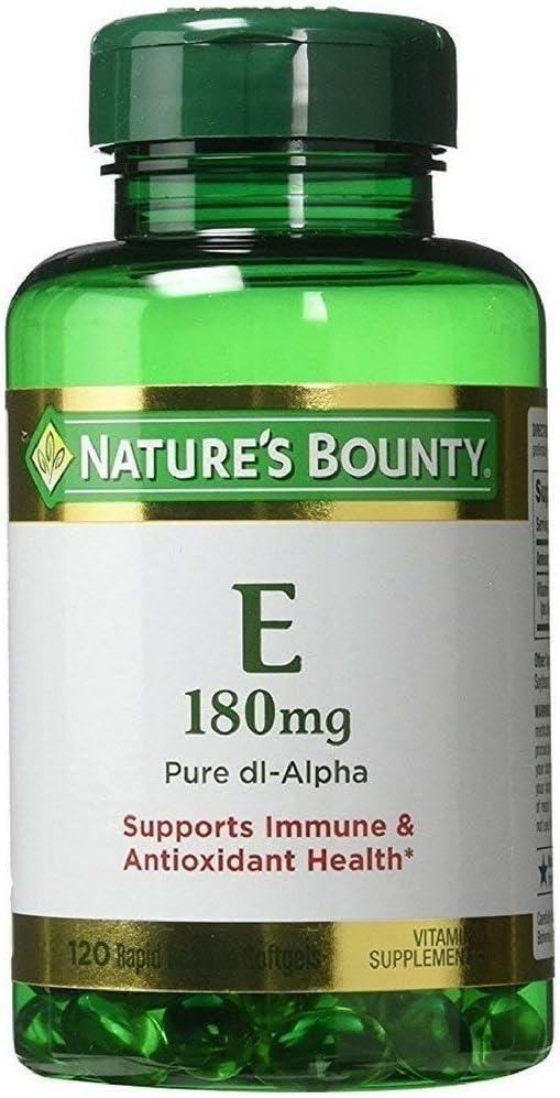 Nature's Bounty Vitamina E 400 UI Cápsulas Blandas de DL-Alfa Tocoferol, 120 Unidades