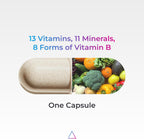 Livingood Daily Multivitamínico Metilado para Mujeres y Hombres, 60 Cápsulas